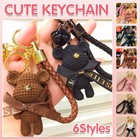 Plush Rabbit Bear Doll Keyring Keychain Car Bag Pendant Ornament Gift Set Cute