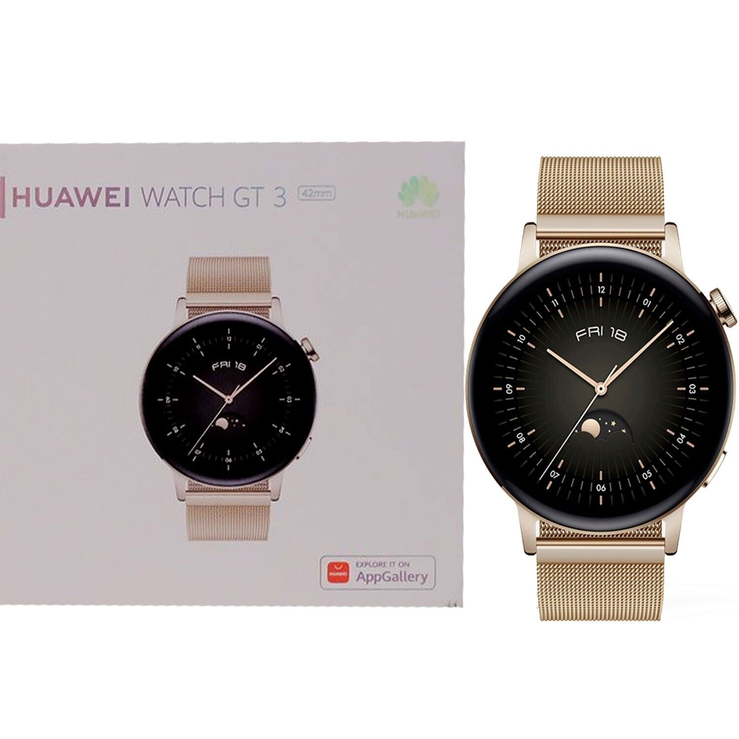 Huawei Watch GT 3 (42mm) Light Gold GPS + Bluetooth GSM NEW | eBay