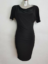 New Womens Pleat Boutique Black Comfy Dress Size Uk 8 rrp £58