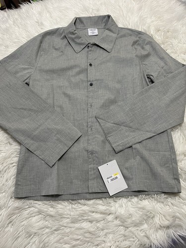 $65 Calvin Klein Men's Sleepwear Cotton Lounge Shirt, Grey Heather, Sz M - Picture 1 of 4