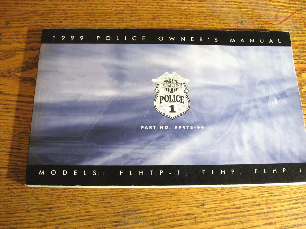 1999 Harley-Davidson Police Owner'S Owners Manual FLHTP FLHP.