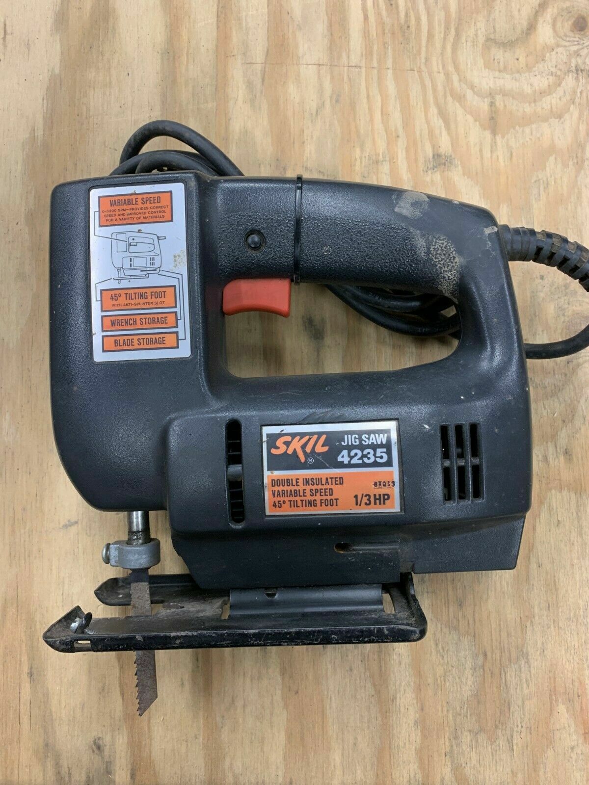 Vintage Skil 4235 Jigsaw 3.2 Amp 0-3200 