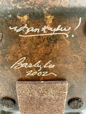 XXXRARE 2002 JAN BARBOGLIO Valet CROWN Iron Tray  "HAND SIGNED" !! 7.5" Square