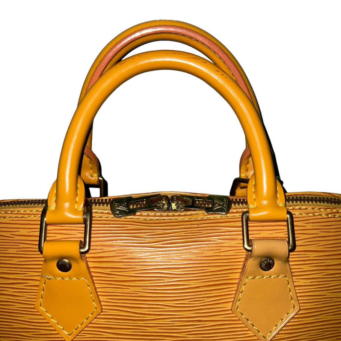 Louis Vuitton Alma Yellow Epi Leather Vintage Bag - image 17