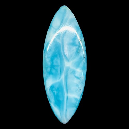 35.45 Cts Natural Larimar 41x15mm Marquise Loose Cabochon Untreated Gemstone - Picture 3 of 9