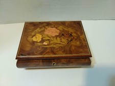 Vintage Fur Elise LADOR Switzerland Made in Italy Wood Music Box Jewelry CG