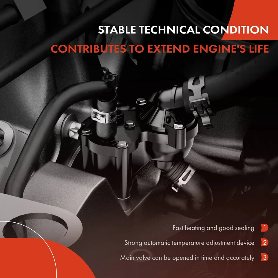 Conjunto de carcasa de termostato con termostato para Ford Thunderbird 2002 Lincoln LS Foto 4 de 4