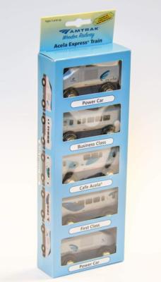 amtrak wood acela train set