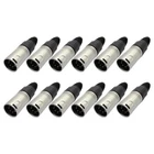 12 pcs NC5MX XLR 5 Pole Male Cable Connector Replacement for Neutrik