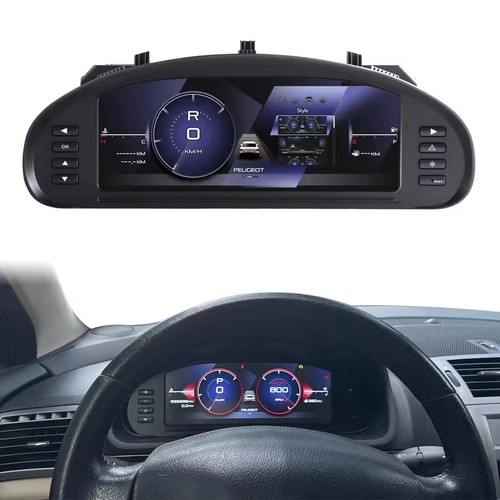 10.25’’ digital instrument cluster for Peugeot 407 2004-10 dashboard speedometer - Bild 1 von 7