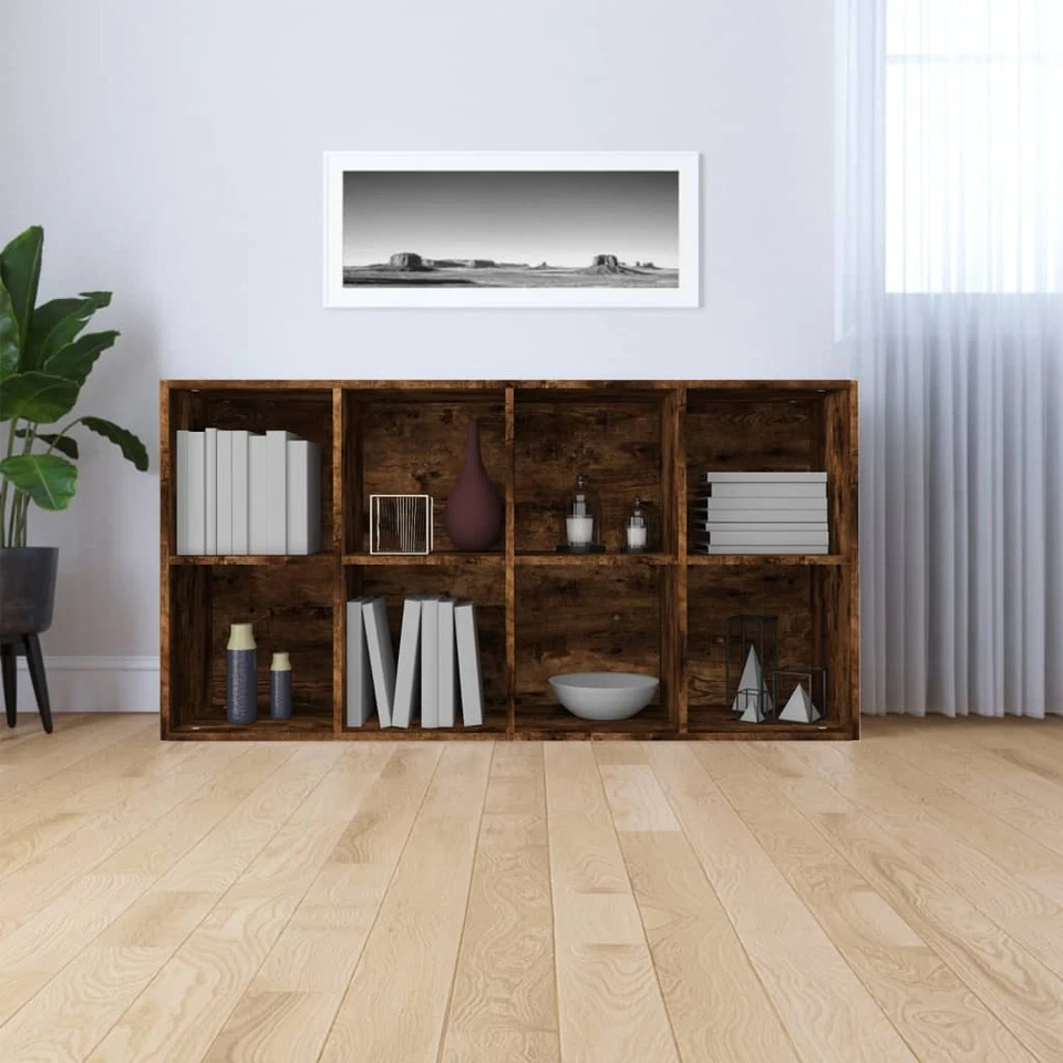 vidaXL Libreria/Credenza Rovere Fumo 66x30x130 cm in Legno Multistrato - Immagine 3 di 4