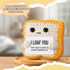Gifts for Her Him Loved One Crochet Toast “I Loaf You” Gifts for Boyfriend Gi...