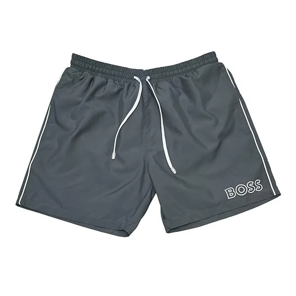 BOSS Mens Swim Shorts Grey Swimwear With Logo - Starfish BM Size M