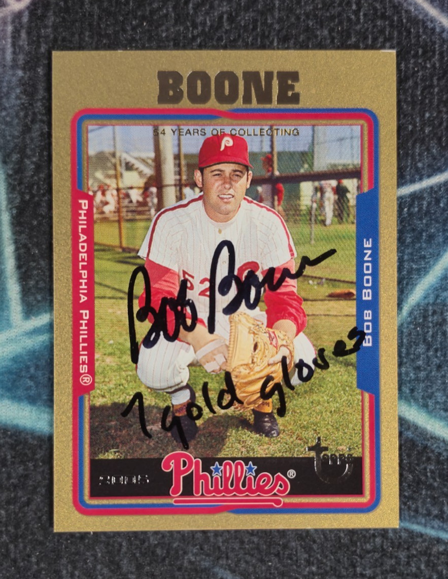 BOB BOONE 2005 Topps Retired Signature Edition GOLD /500 Signed Auto Guaranteed 