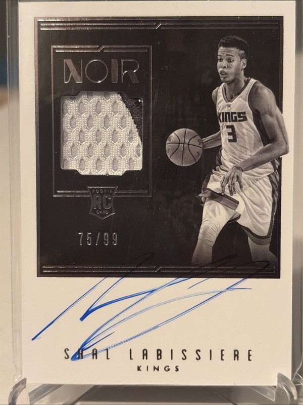 2016-17 Panini Noir Skal Labissiere # 128 RPA Rookie Patch Auto #75/99!