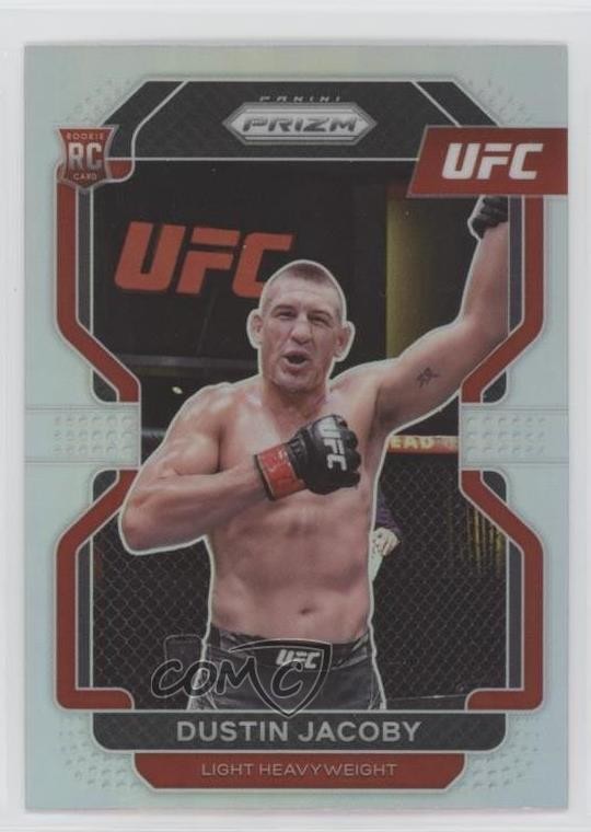 2022 Panini Prizm UFC Silver Prizm Dustin Jacoby #123 0g90