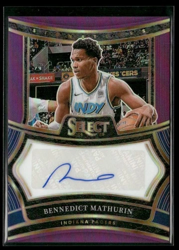 2024-25 Panini Select Bennedict Mathurin Auto Purple /75 #SIG-BEN Pacers