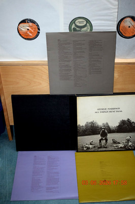 GEORGE HARRISON: ALL THINGS MUST PASS GERMAN Y 1970 3 LP APPLE 1 C192-04707/8/9