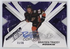 2022-23 SPx Radiance F/X Rookies Purple 11/35 Brayden Tracey #RFX-70 Auto 0g27