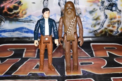 ORIGINAL VINTAGE CHEWBACCA UND HAN SOLO STAR WARS FIGUR REF D8465