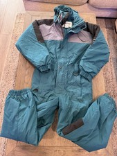Vintage Fera Skiwear Retro 90s 80s Full Body Snow Ski Suit Size 14 Teal Hood