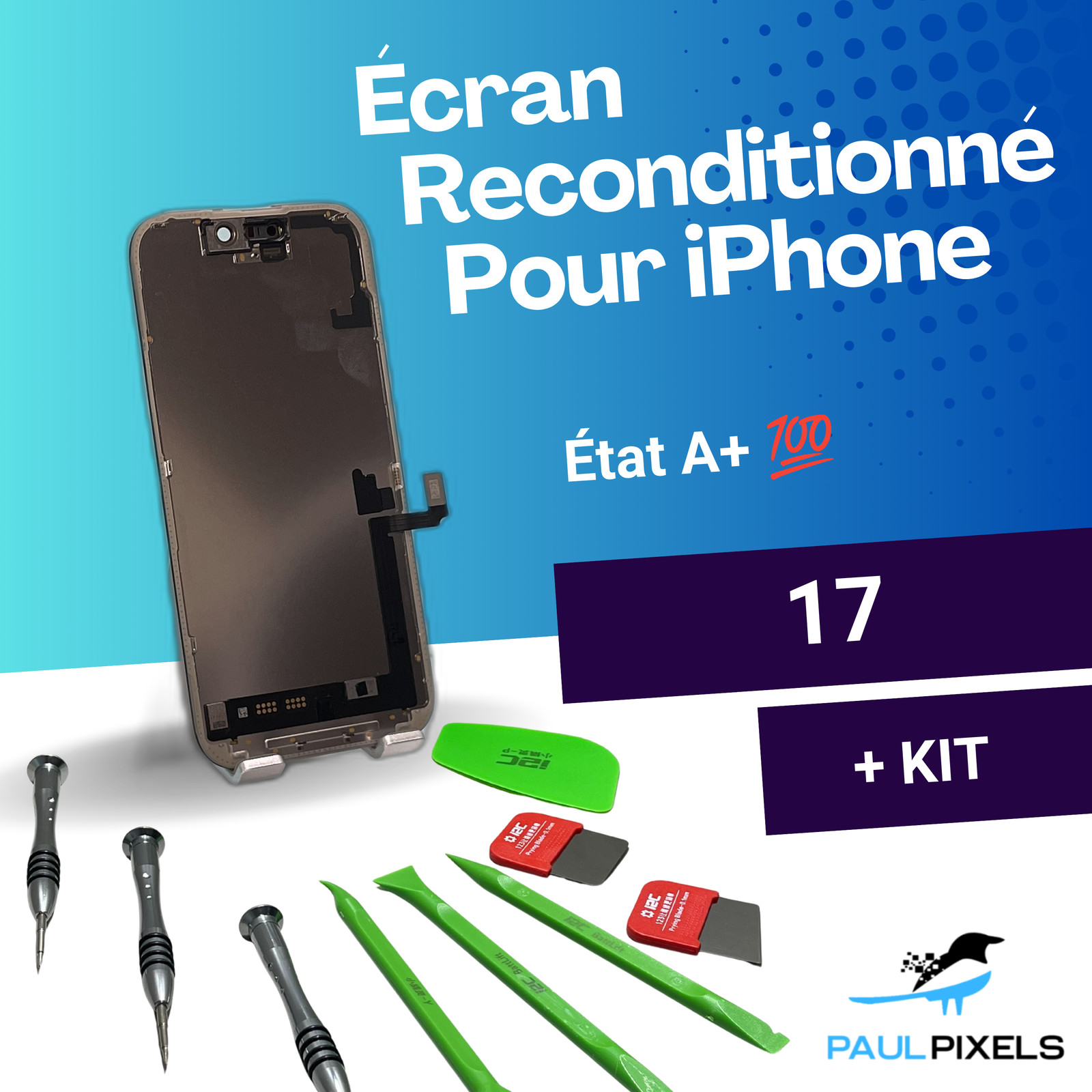 Écran Display OLED Remplacement Pour iPhone 17 Reconditionné ✅