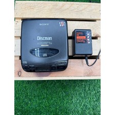 VTG Sony Discman D33 Portable CD Player wOriginal AC Adapter-For Parts