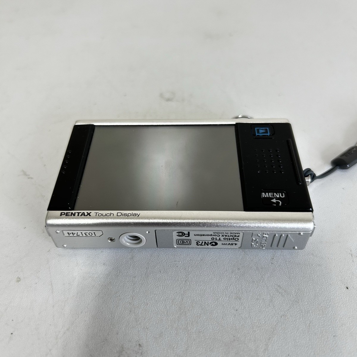 Pentax Optio T10 6.0MP Silver Digital Camera NO CHARGER TO TEST