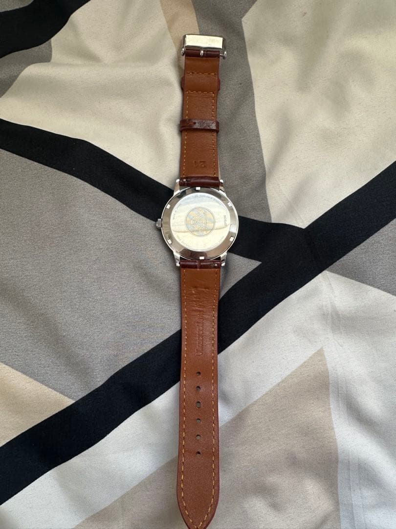 Orient Automatic Wristwatch Silver Brown Leather … - image 4