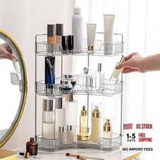 Corner Bathroom Countertop Organizer, Vanity 13.6" x 10.1" x 17.5" Gray