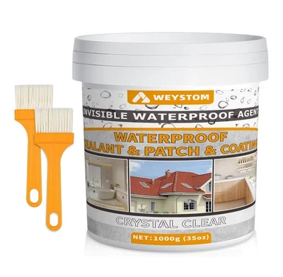 WEYSTOM 1KG Clear Invisible Waterproof Sealant Agent,Liquid Paint