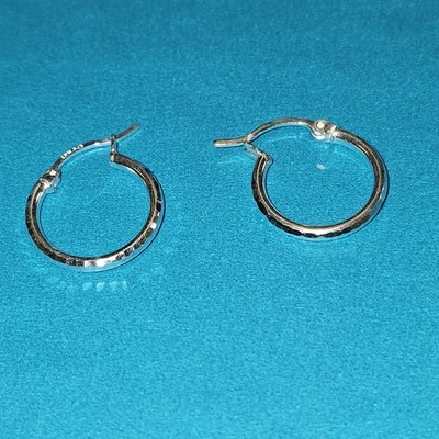 Cute Small Hoop Esrrings With Makers Mark And Stamped 925.  Look New