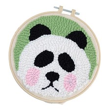 1 Set niedliche Panda Punch Needle Sticksets mit Grundwerkzeugen und weichem