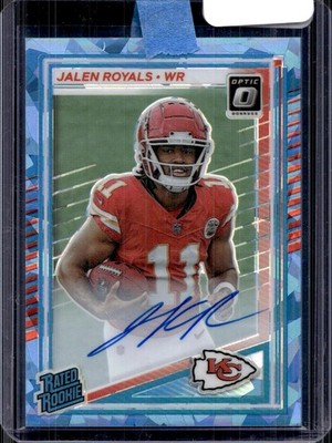 2025 Donruss Optic #251 Jalen Royals Rated Rookies RPS Autographs Ice #/25