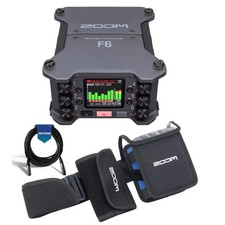 Zoom F6 Multi-Track Field Recorder - Bundle With Protective Case and XLR Cable