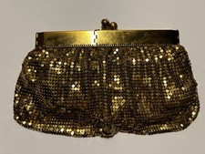 Vtg Duramesh Fifth Avenue Gold Mesh Clutch Bag Purse As Is