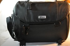 Nikon black padded camera bag for 35mm SLR DSLR mirrorless camera system