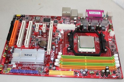 MSI K9N Neo-F Socket AM2 Motherboard w/ AMD CPU DDR2 MicroATX MS-7260 AS-IS