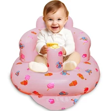 Inflatable Baby Seat for Babies 3-36 Months Built-In Air Pump Toddler Floor Seat