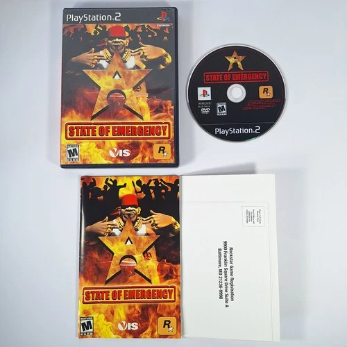 State of Emergency Sony PlayStation 2 PS2 Complete CIB Reg. Card Black Label