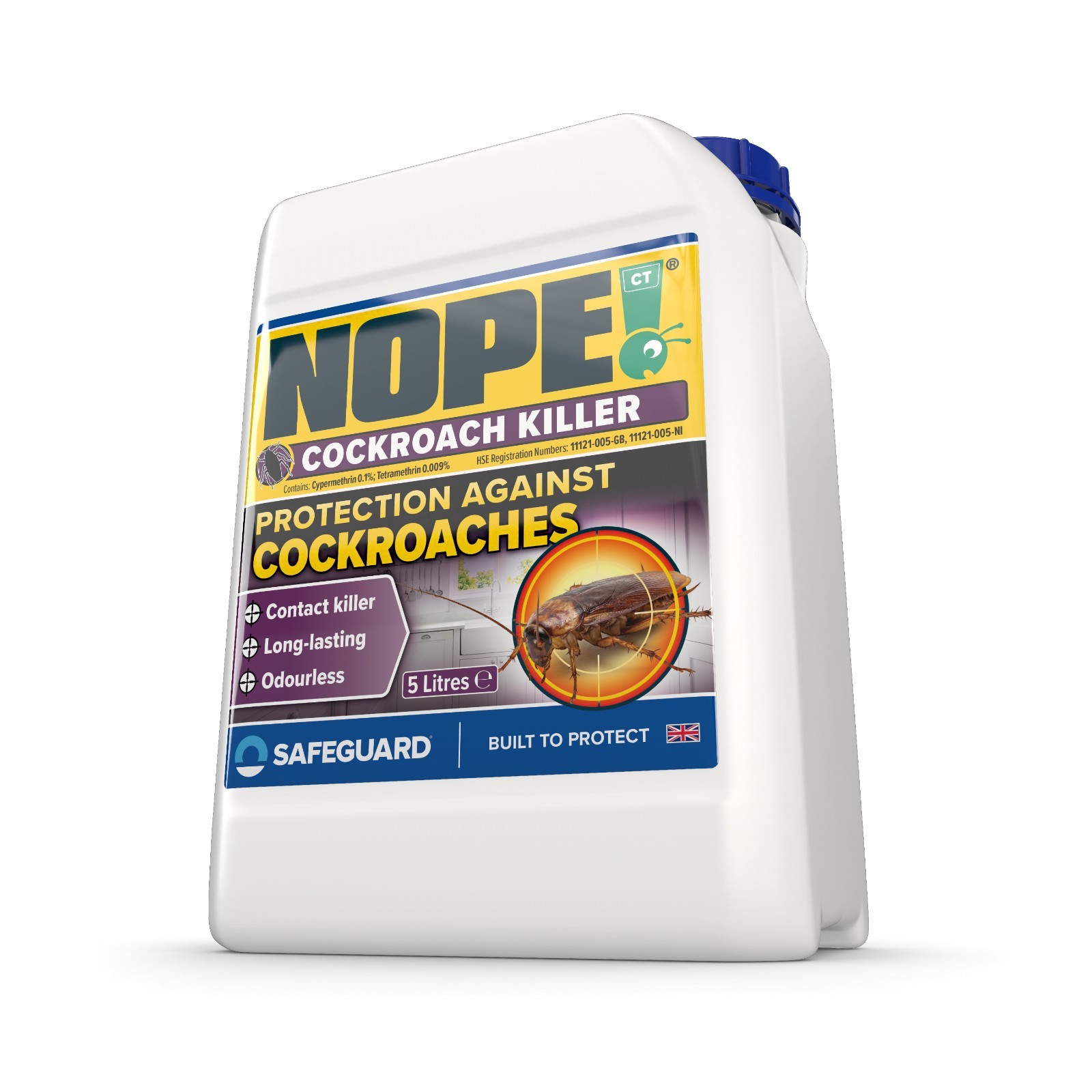 Nope! (5L) Nope Cockroach Killer Spray Odourless, Strong, Contact Treatment For Home Use - Image 2