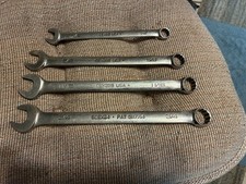 Set Of 4 Snap-on Sae Long Combination 12 Point Wrenches 12 To 34