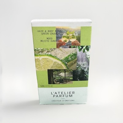 L Atelier Parfum Green Crush Hair & Body Mist 50ml Mojito Sunset New