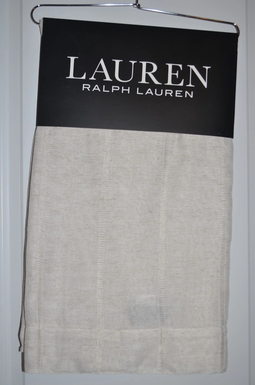 Ralph Lauren (4) Back Tab Panels Curtains Hamilton Linen Natural Beige 54" x 96"