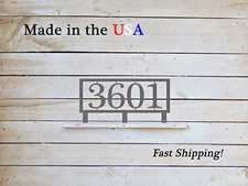 Horizontal Address Plaque, Modern Mailbox Topper HN1187