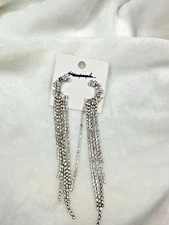 NEW Free People Earrings Like Dancing Dangles Moon Rhinestones You Make Me Feel