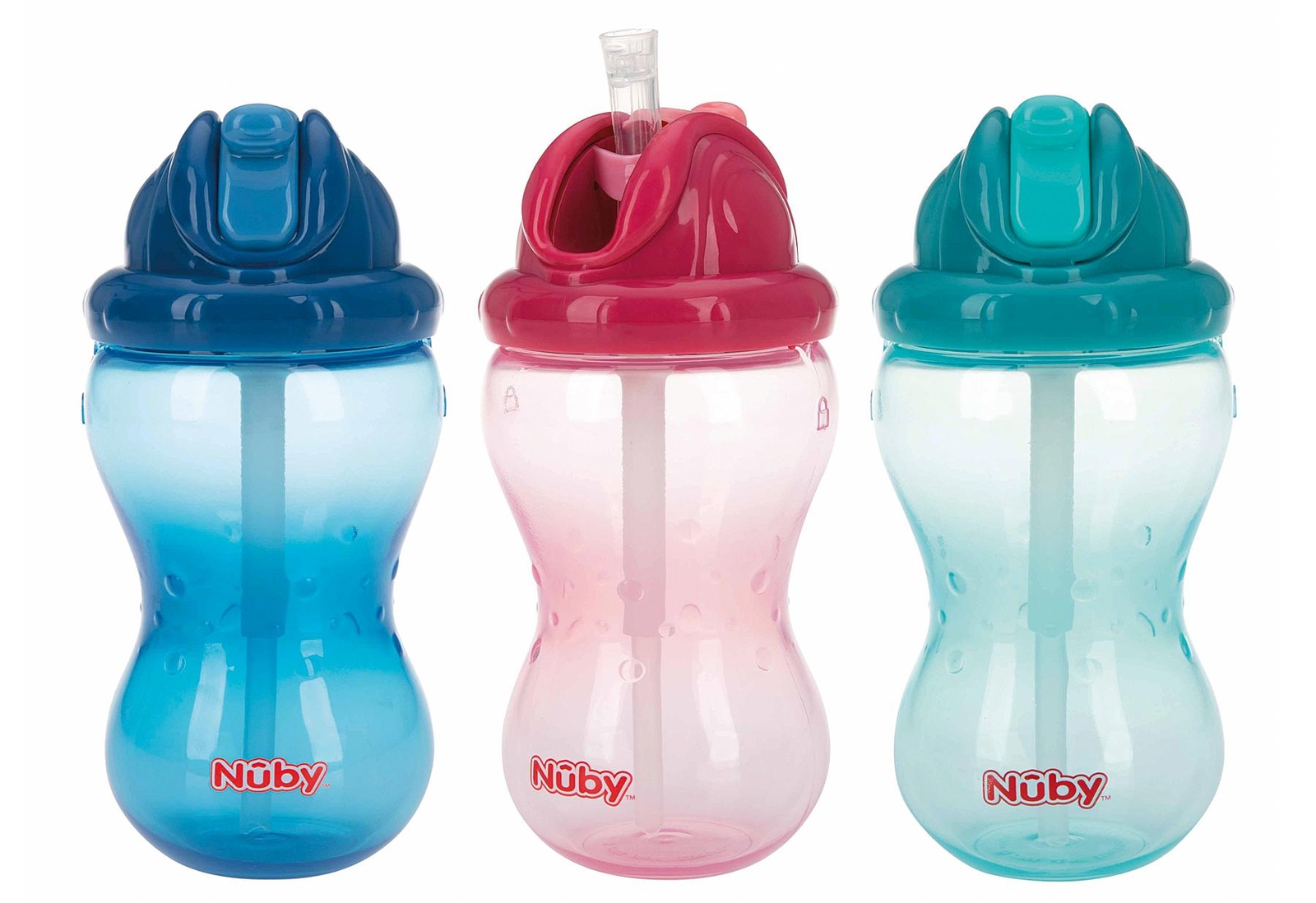 Nûby Soft Flip-it Trinkhalmflasche Mit Click-it-verschluß 3fach
