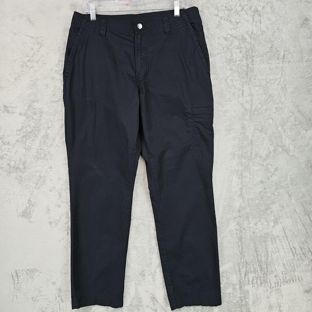 Columbia Cargo Pants Mens Size 34 Black Straight Fit Stretch Outdoor Travel Hike-image