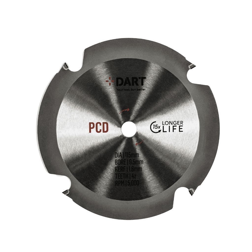 PCD 115mm x 9.5mm x 4T Fibre Cemet Board Cutting Blade Circular Saw Firve