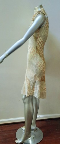ASYMMETRICAL Y2K ONE SHOULDER FAIRYCORE LAYERING GEOMETRIC PARTY VTG DRESS sz M - Picture 4 of 5